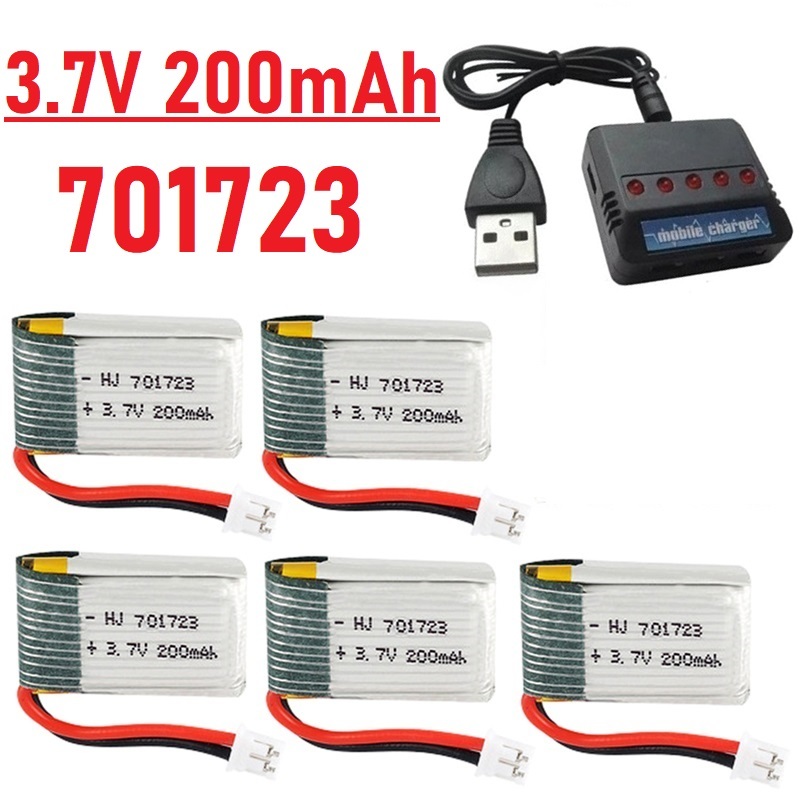 Rc Helicopter Charger - อัพเกรดแบตเตอรี่ 3.7V 200mAh พร้อมเครื่องชาร์จสำหรับ H36 E010