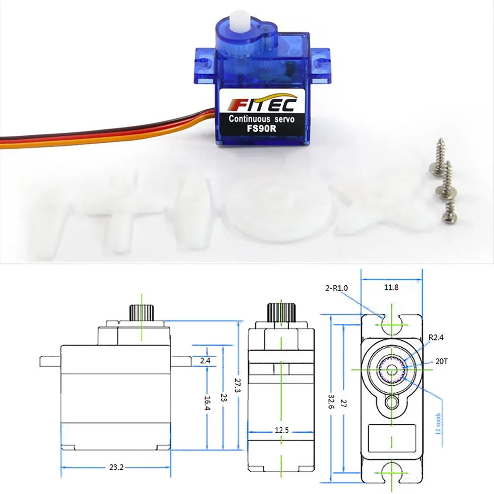 Feetech Mini FS90R Micro Servo - Rc Helicopter Servo บทวิจารณ์และราคา