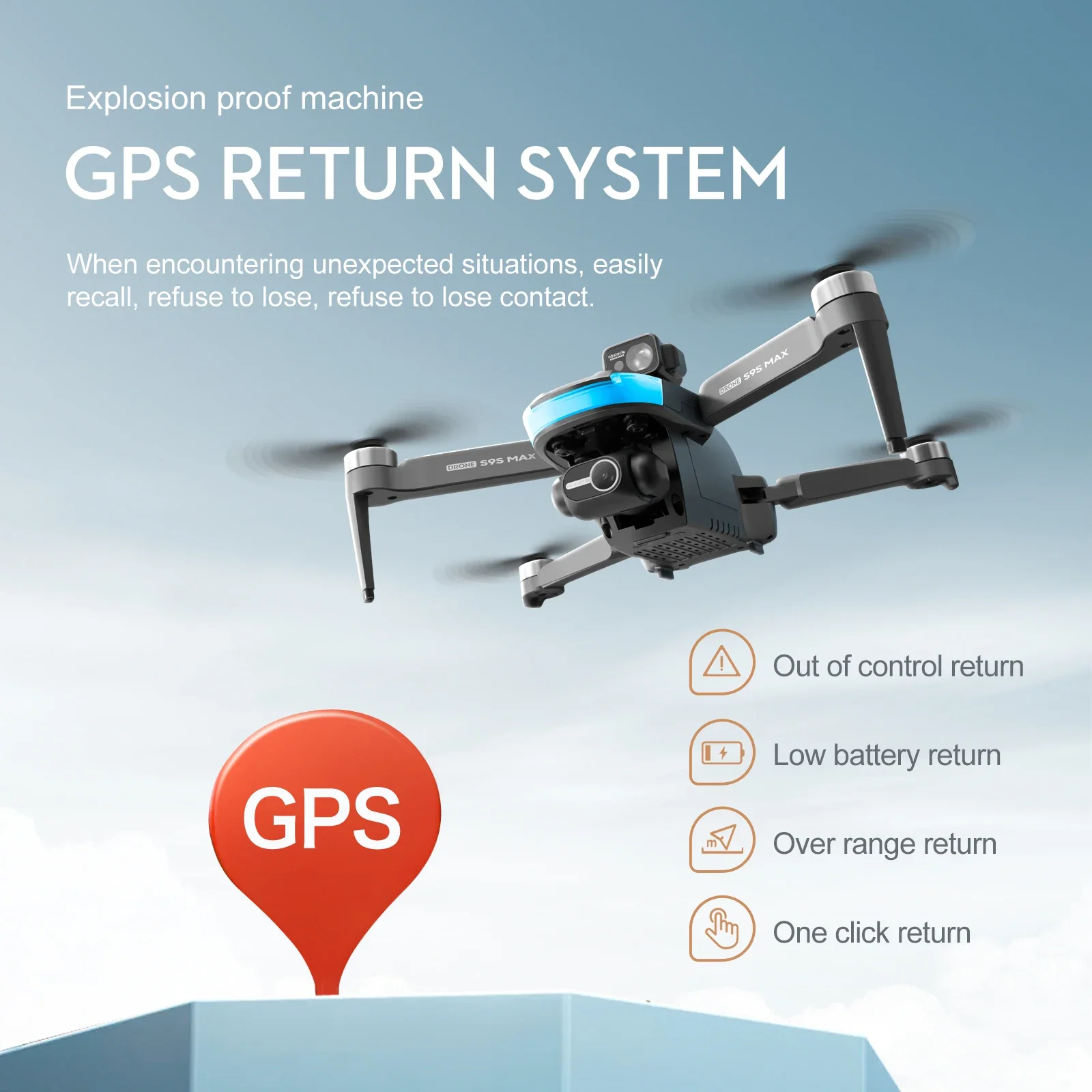 ใหม่S9S MAX MINI Drone 4K 2 แก - Rc Helicopter Case บทวิจารณ์และราคา