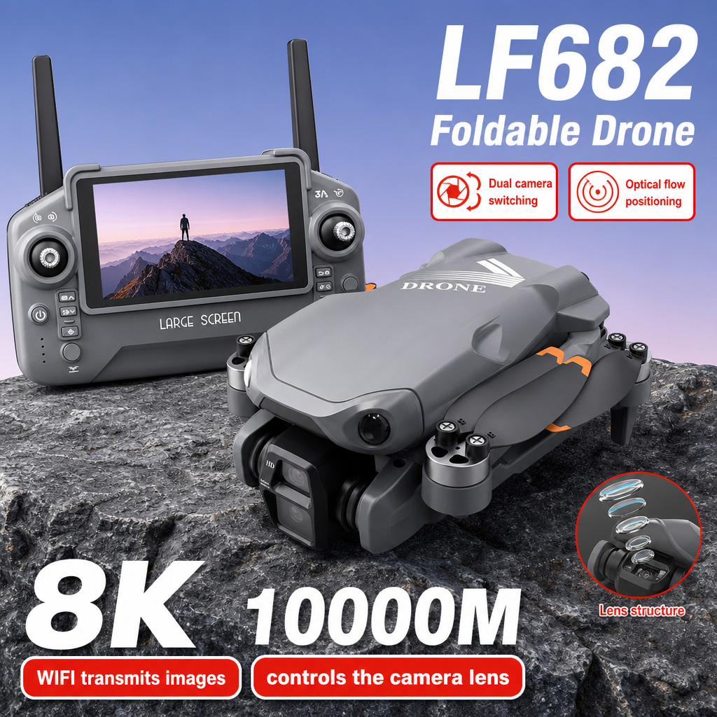 โดรนถ่ายภาพทางอากาศ LF682 8K H - Rc Helicopter Electric บทวิจารณ์และราคา